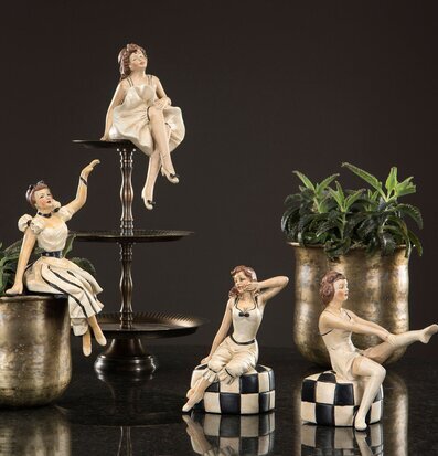 Dam Burlesk Set/2 från A Lot Decoration: detaljerade figurer