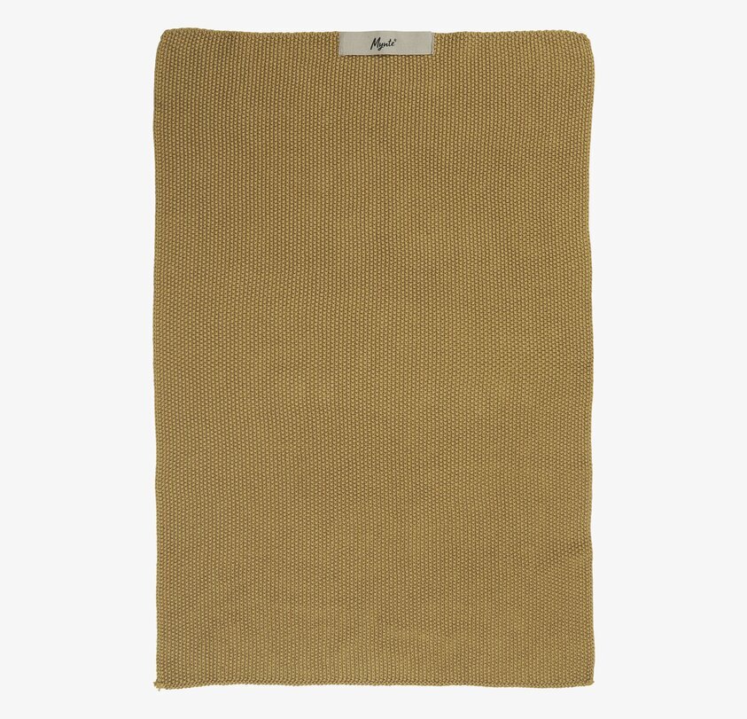 Handduk Mynte Mustard från IB Laursen i senapsgul färg