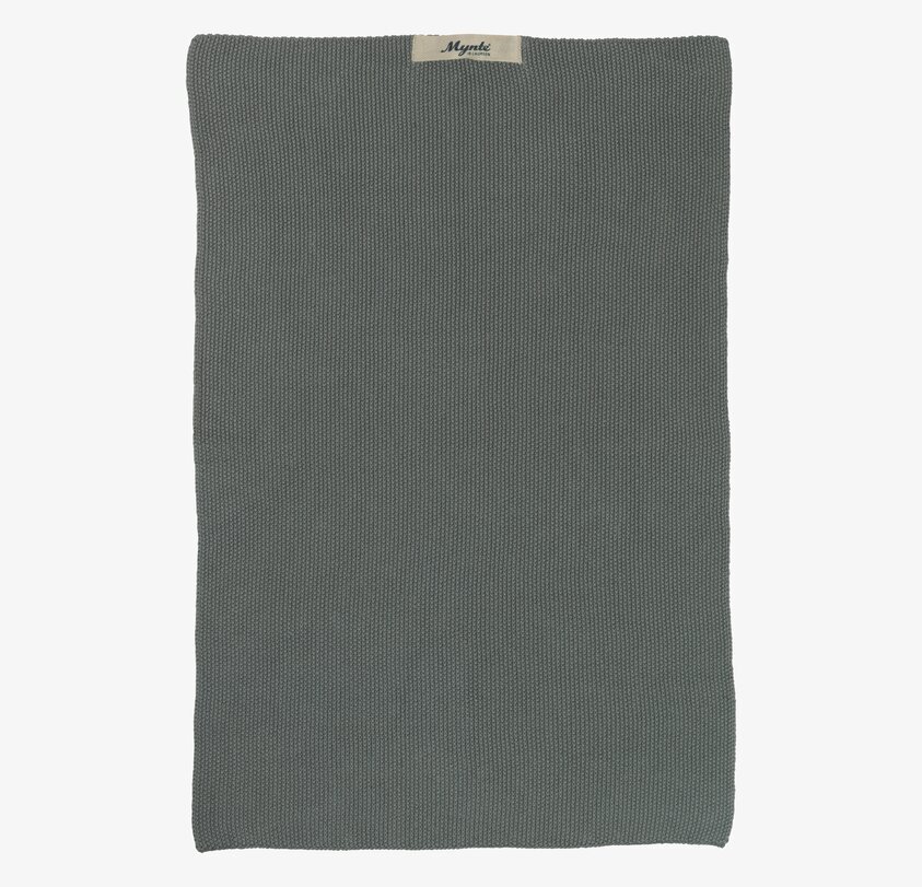 Handduk Mynte Mossgrön från IB Laursen i stickat tyg