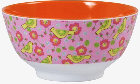 Skål Melamin Fågel från Rice med livfullt fågelmönster