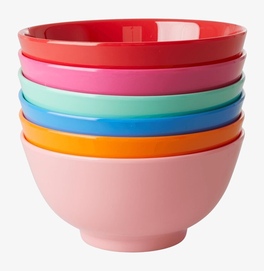 Skål Melamin Röd från Rice, färgstark och hållbar skål