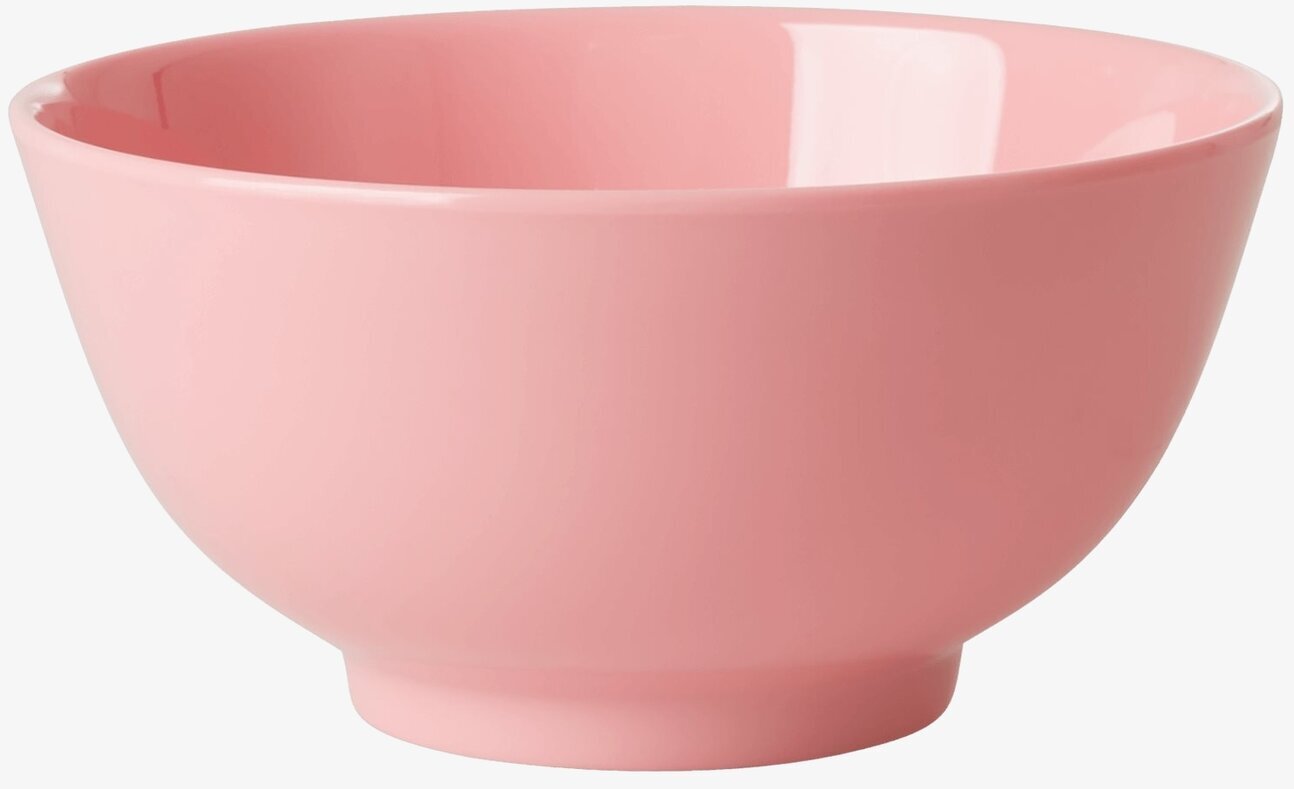 Skål Melamin Rosa från Rice i ljus rosa med blank yta