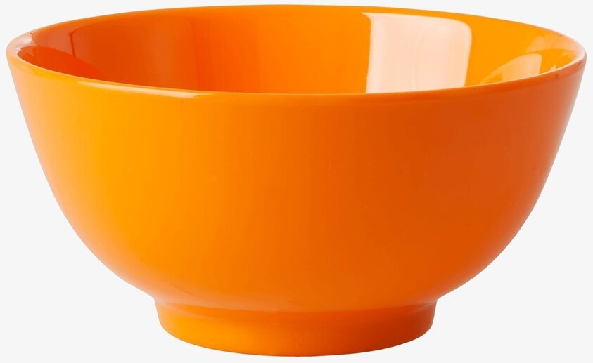 Skål Melamin Orange från Rice, färgstark och hållbar skål