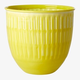 Blomkruka Yellow Large från Rice i livfullt gult med räfflor