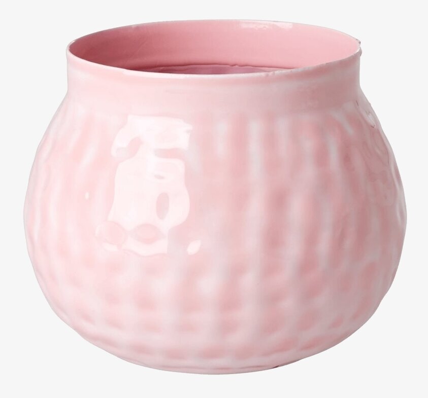 Blomkruka Flamingo Pink Small från Rice i rosa keramik