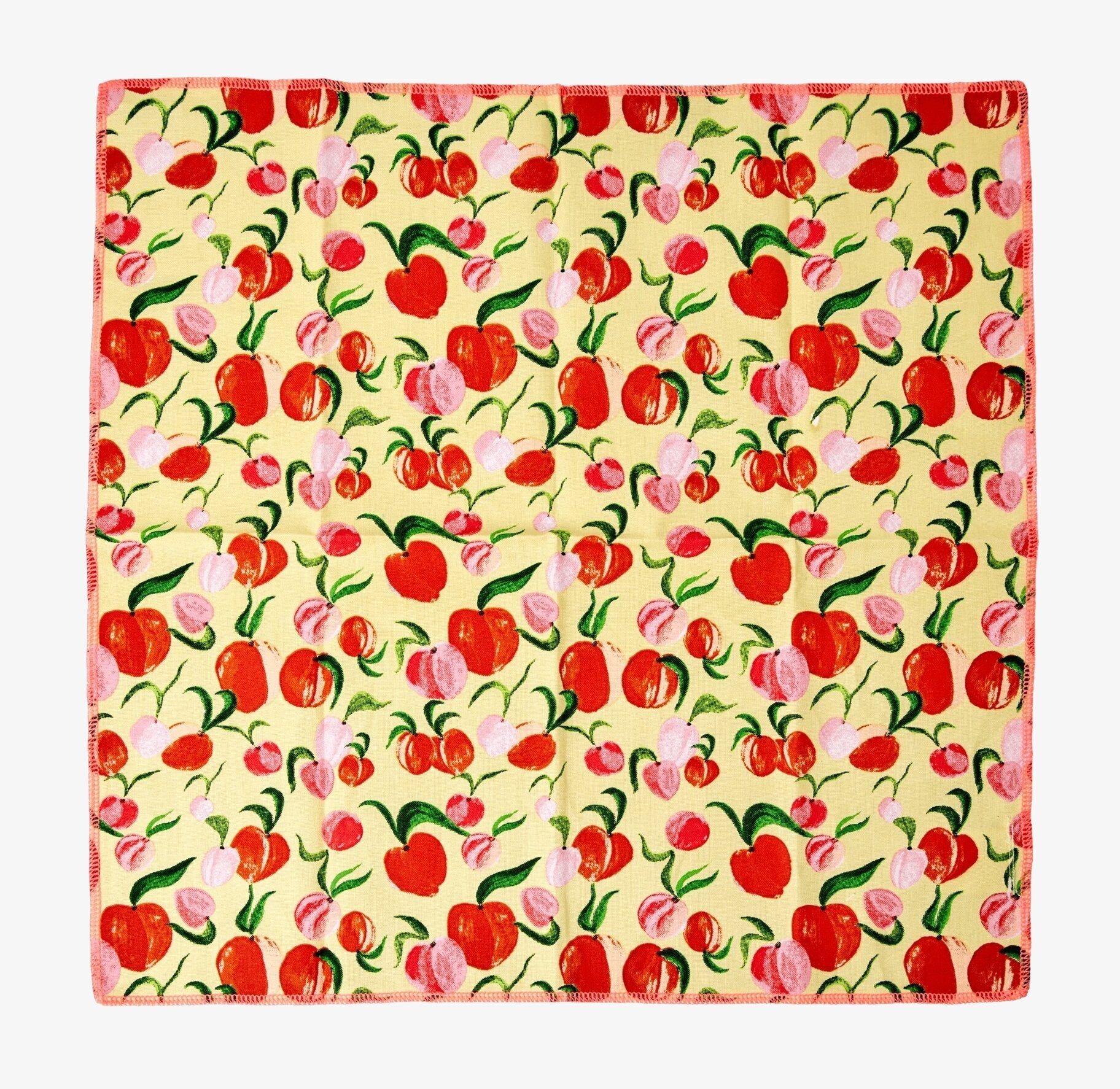 Tygservett 2-Pack Peach Print från Rice med persikomönster