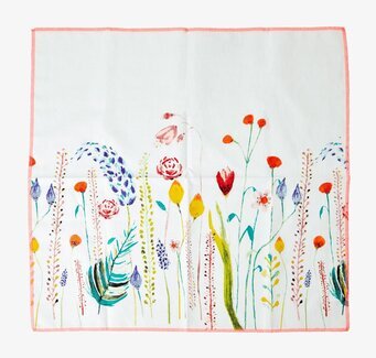 Tygservett 2-Pack Flowers Print från Rice med blommönster