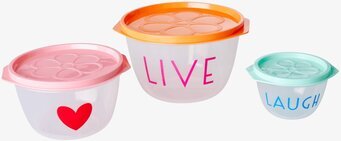 Matlåda 3-Pack Live Love Laugh från Rice i färgglada motiv