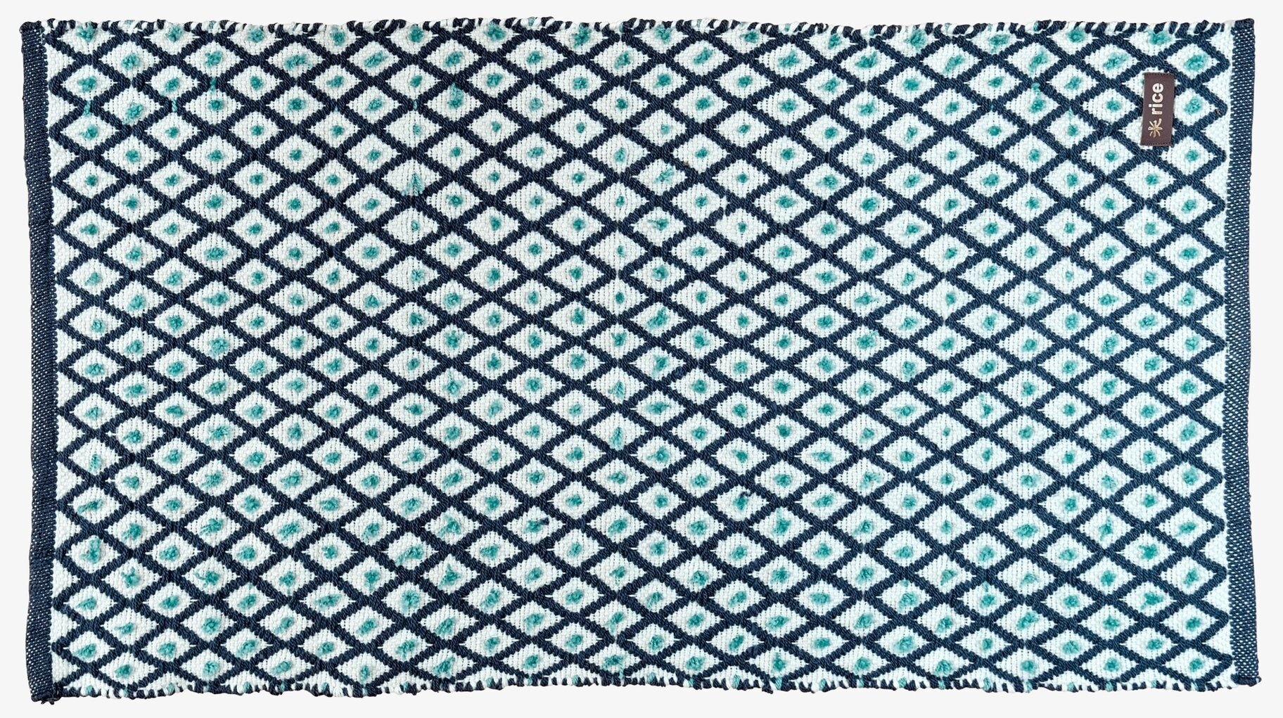 Dörrmatta Dark Grey Harlequin Print från Rice med mönster