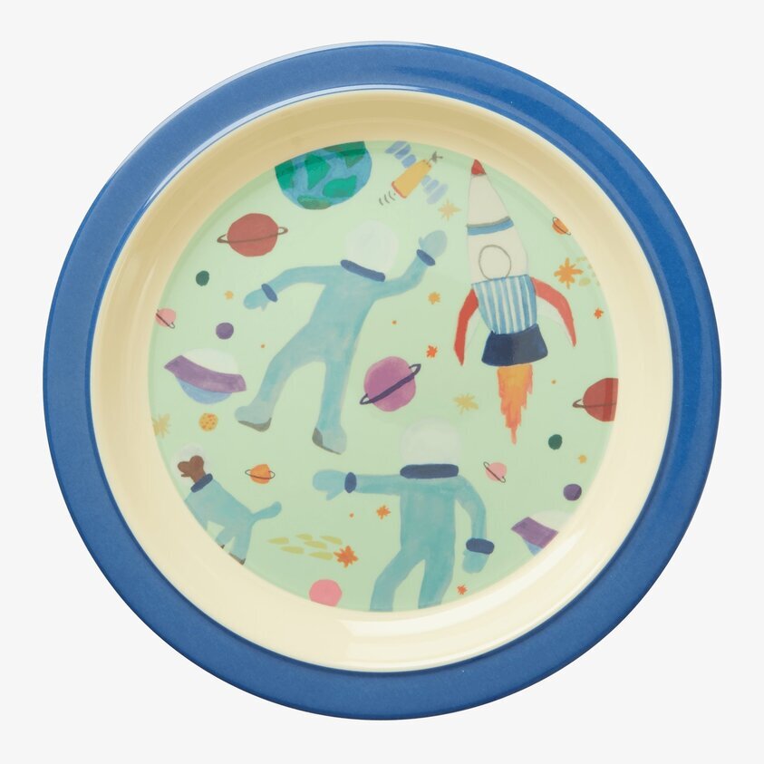 Tallrik Space Print från Rice med färgglatt rymdmotiv