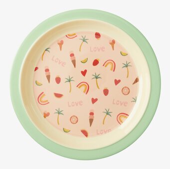 Tallrik You Go Girl Print från Rice med färgglada motiv