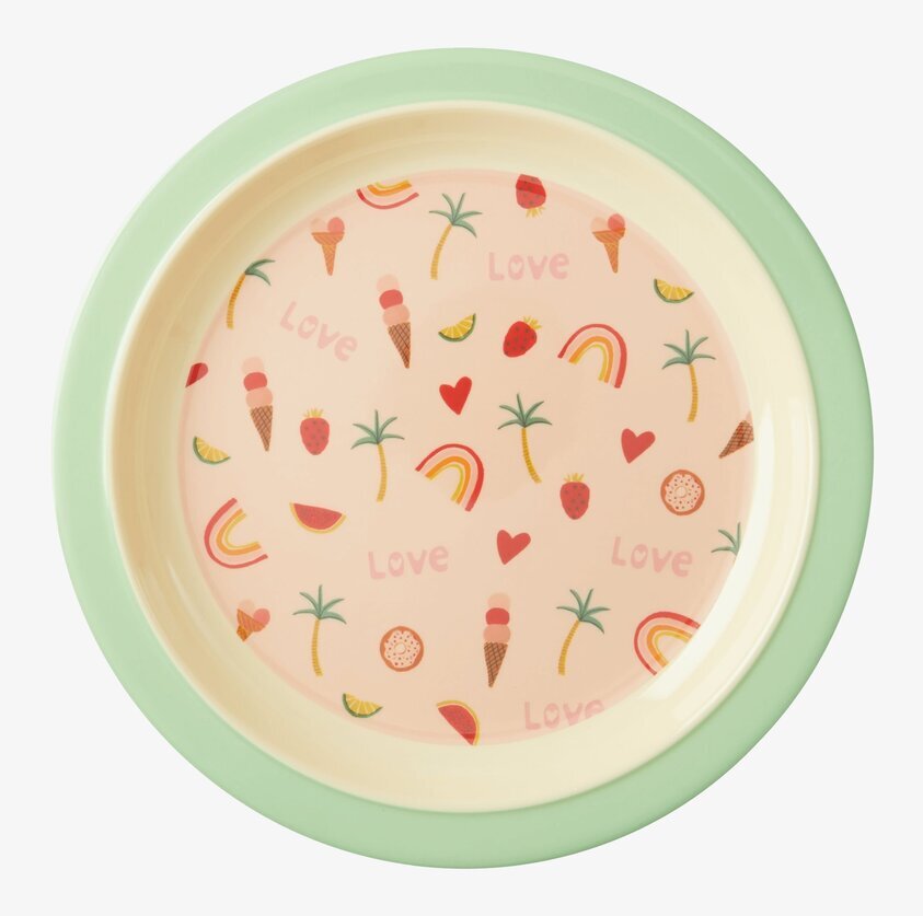 Tallrik You Go Girl Print från Rice med färgglada motiv