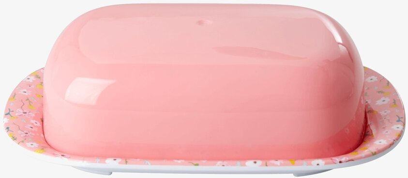 Smörkupa Melamin Small Flower Print från Rice i ljusrosa