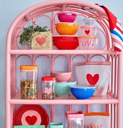 Skålar Melamin 3-Pack - Sage Green, Ocean Blue, Flamingo Pink från Rice