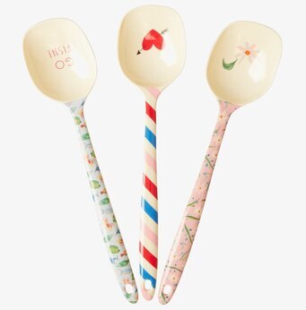 Matlagningssked - Choose Happy Prints från Rice i färgglada mönster