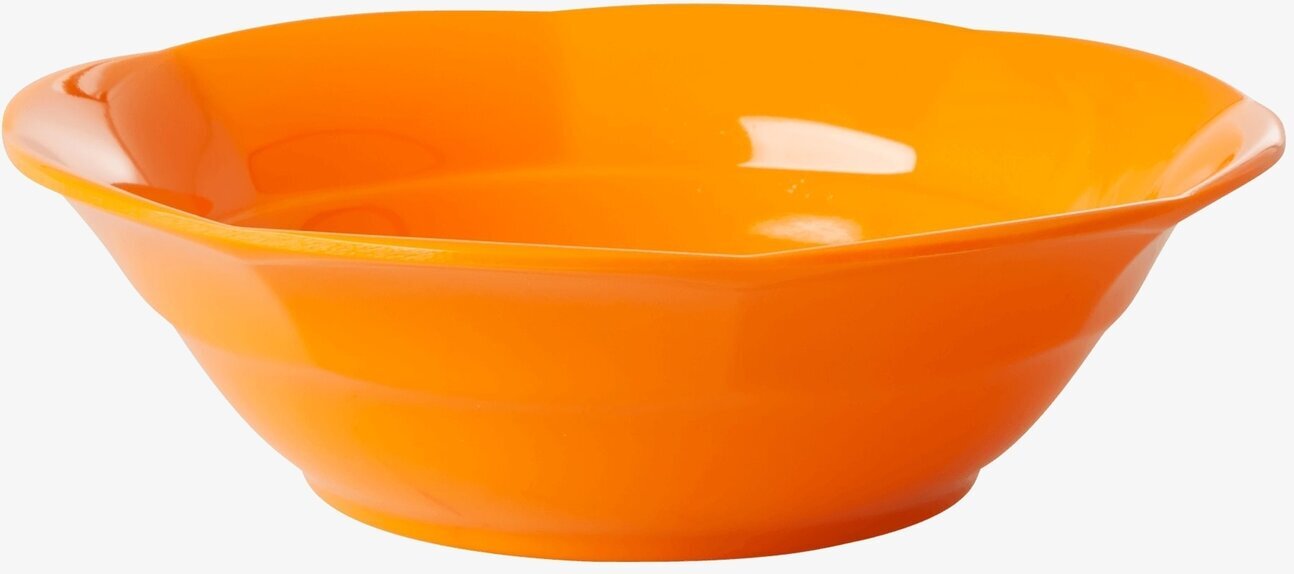 Djup Skål Tangerine från Rice i melamin på vit bakgrund