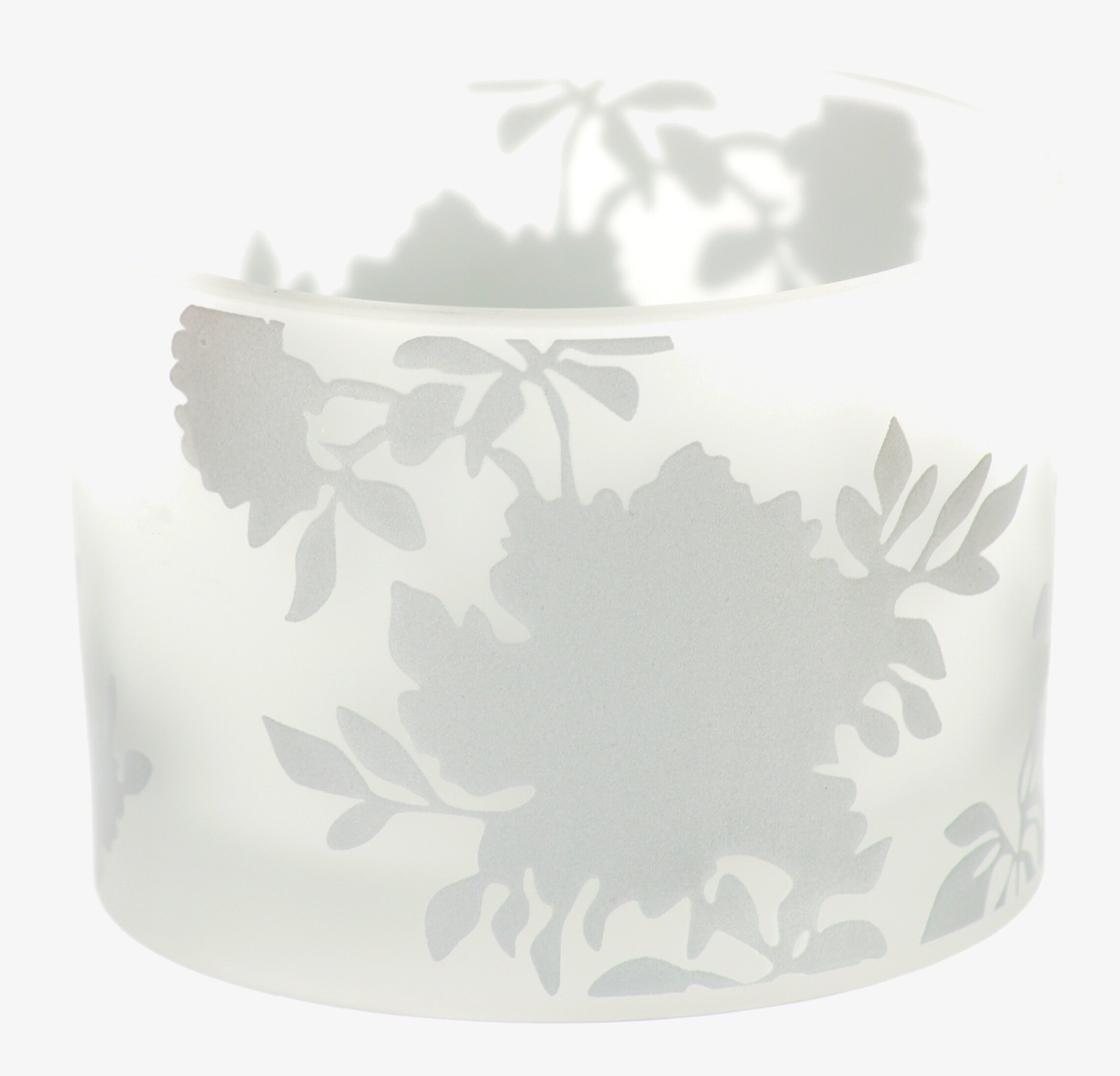 Ljuslykta/Godisskål Silver från Dixie med blommönster