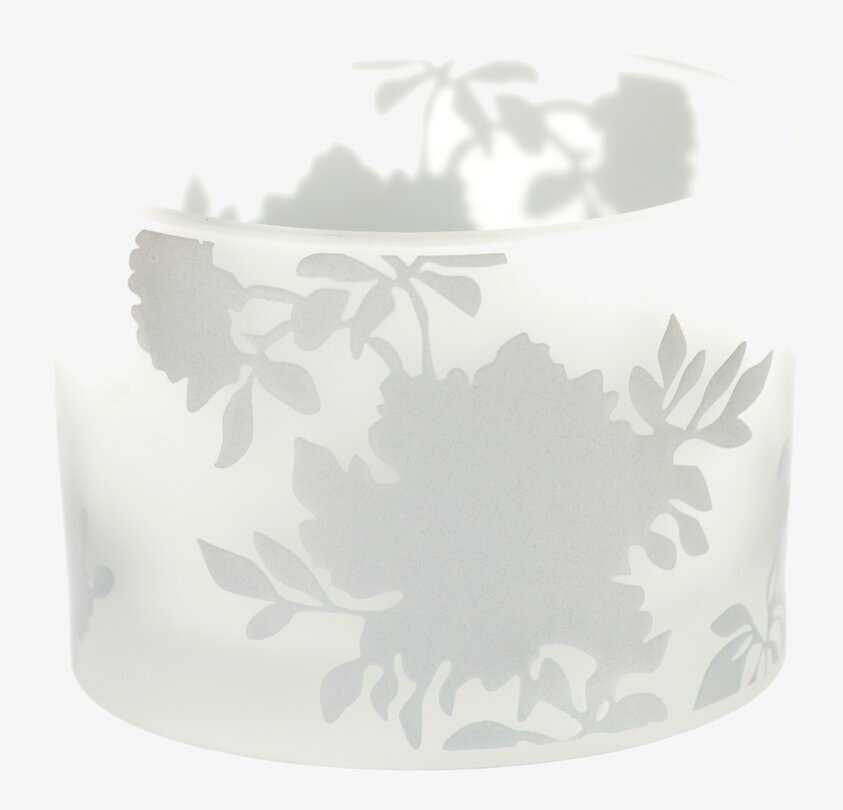 Ljuslykta/Godisskål Silver från Dixie med blommönster