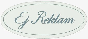 Dörrskylt Oval - Ej Reklam från Different Design