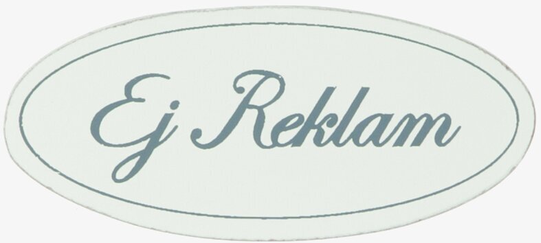 Dörrskylt Oval - Ej Reklam från Different Design