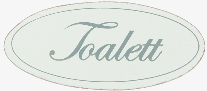 Dörrskylt Oval - Toalett från Different Design, vintage stil