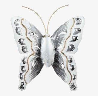 Fjäril i Hamrad Plåt Vit från Different Design väggdekoration
