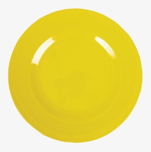 Assiett Melamin Gul från Rice, cirkulär, 20 cm, glansig yta