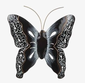 Fjäril i Hamrad Plåt Svart från Different Design