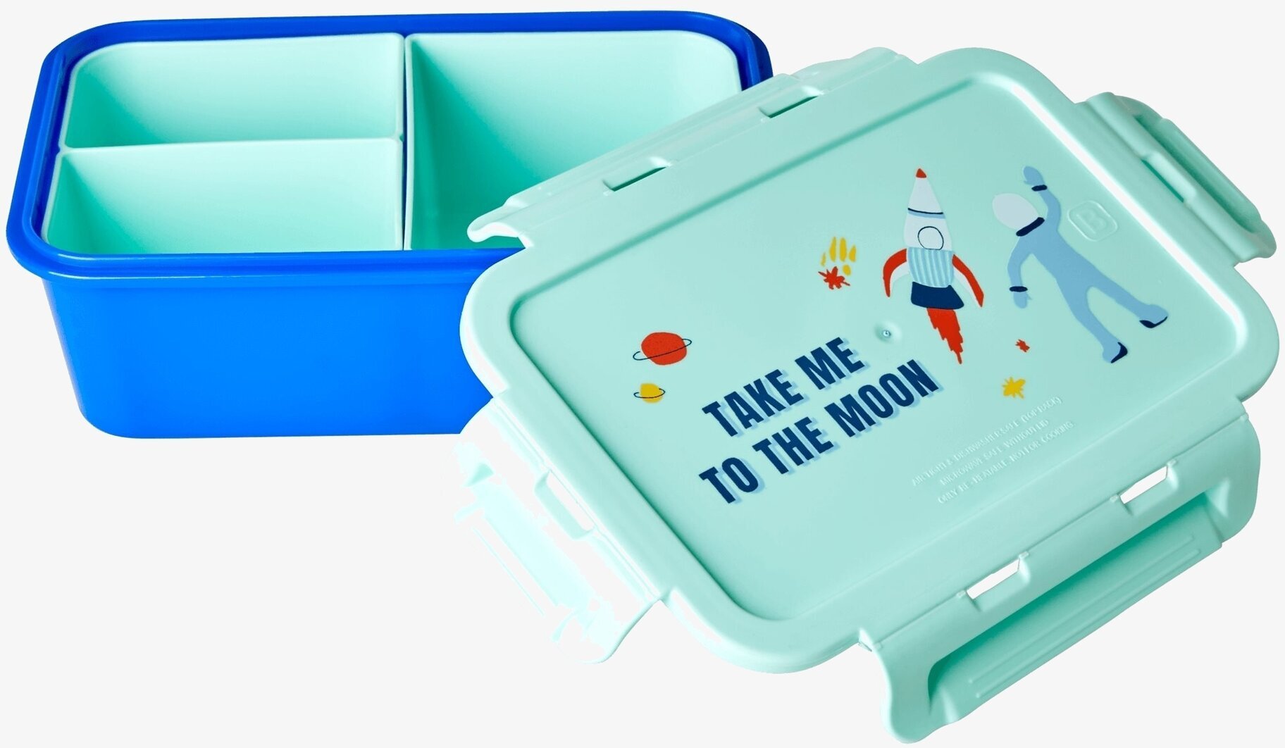 Lunchbox Space Print från Rice med rymdmotiv och fack