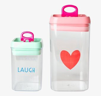 Förvaringsburkar Set/2 Laugh & Love från Rice i köksmiljö