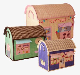 Förvaringshus Shop Theme från Rice i form av tre små hus