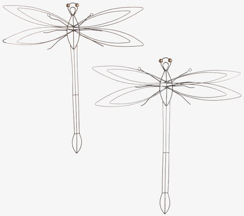 Trollslända Vägg Smide från Different Design på neutral vägg