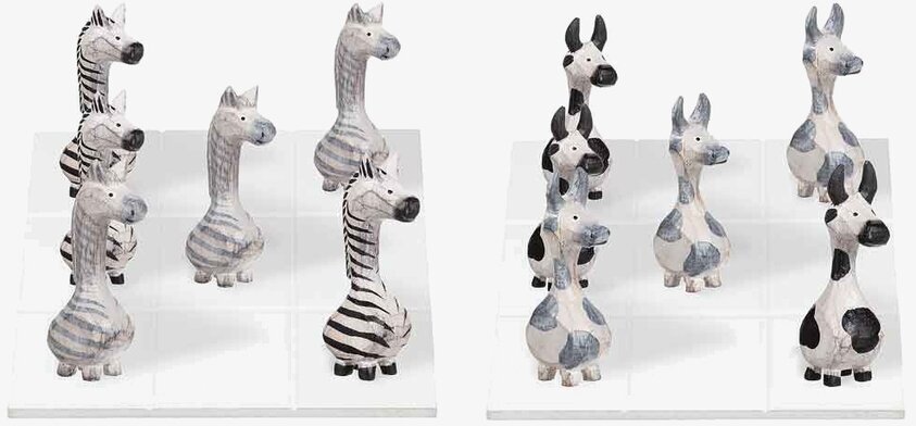 Tre I rad - Mix Trä Djur från Different Design brädspel