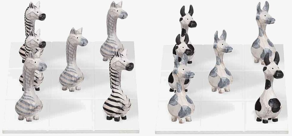 Tre I rad - Mix Trä Djur från Different Design brädspel