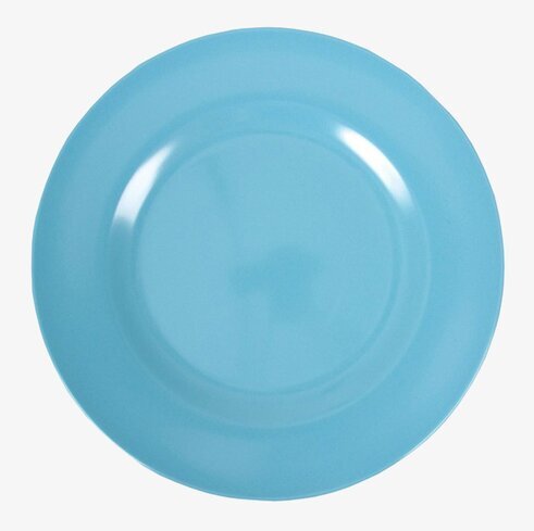 Assiett Melamin Turkos från Rice i en neutral vit bakgrund