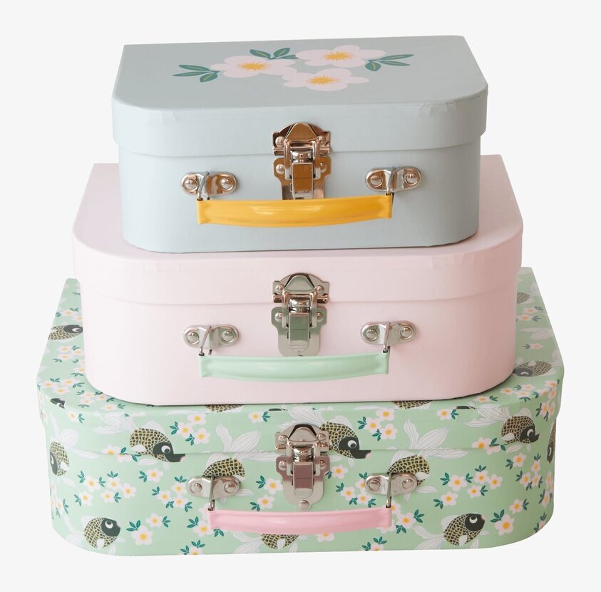 Rice Väskor Cardboard Goldfish Print Set/3 i tre storlekar