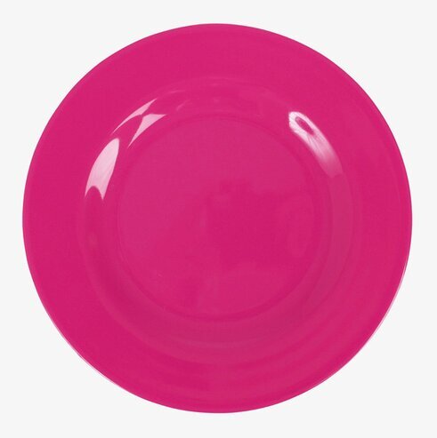 Tallrik Melamin Fuchsia från Rice med intensiv fuchsiaton
