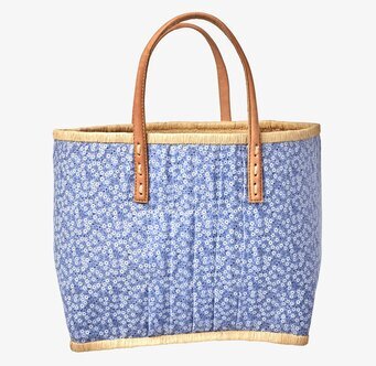 Väska Blue Floral Medium från Rice med blommigt mönster