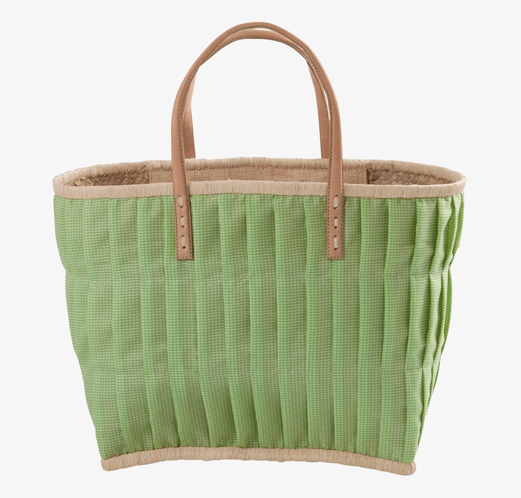 Väska Apple Green Vichy Large från Rice på vit bakgrund