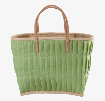 Väska Apple Green Vichy Medium från Rice med rutigt mönster