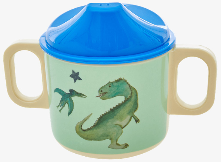 Giftbox Matservis Dino Print från Rice, tvåhandsgrepp-mugg