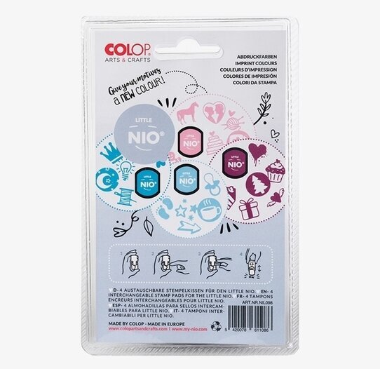 Stämpeldyna Set/4 Pastell från Little Nio i pastellfärger