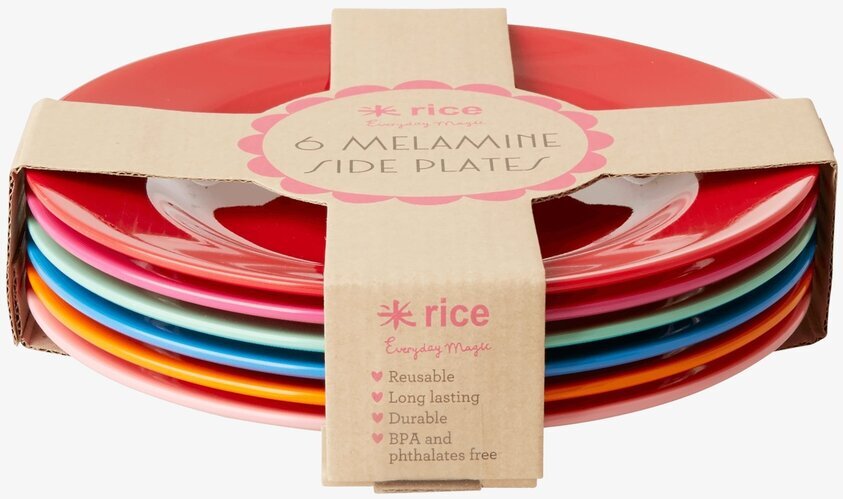 Assietter 6-Pack - Choose Happy från Rice i livfulla färger