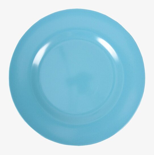 Tallrik Melamin Turkos från Rice mot vit bakgrund