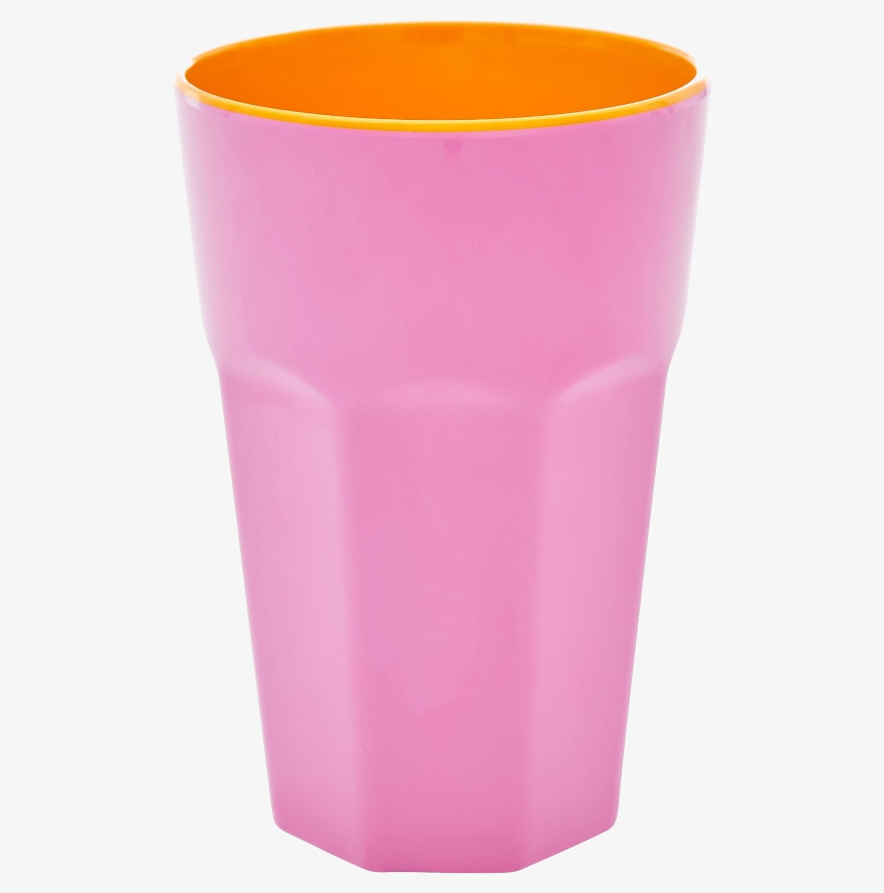 Bild av en färgglad mugg i rosa och orange toner