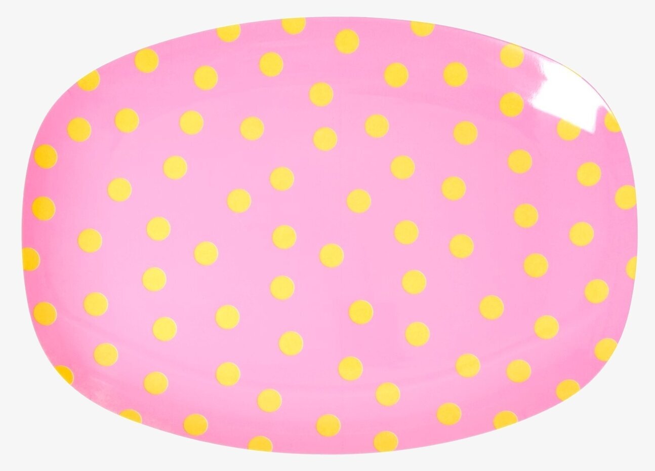 Liten Tallrik Orange Dot Print från Rice med rosa och orange