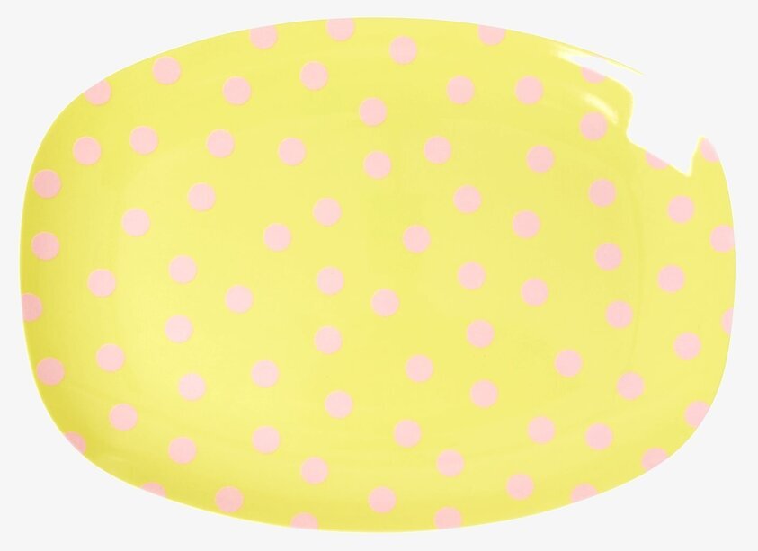 Liten Tallrik Pink Dot Print från Rice med rosa prickar