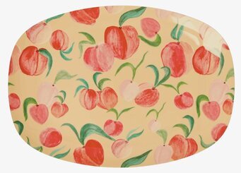 Liten Tallrik Peach Print från Rice med färgglada persikor