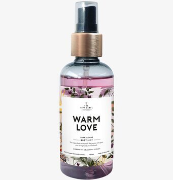 Body Mist - Warm Love från The Gift Label, genomskinlig flaska