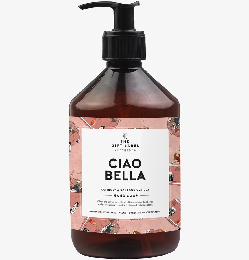 Handtvål - Ciao Bella från The Gift Label i mörk flaska
